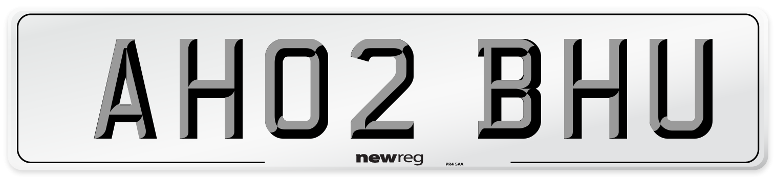 AH02 BHU Number Plate from New Reg